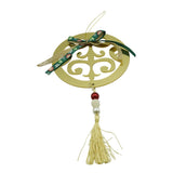 Ornament brad, Vivimall, Rotund, Auriu, Lucios, 15*26CM, Acril, Interior/ Exterior - vivimall.ro