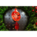 Ornament brad, Vivimall, Rotund, Om de zapada, Rosu, Lucios, 10*28CM, Acril, Interior/ Exterior - vivimall.ro