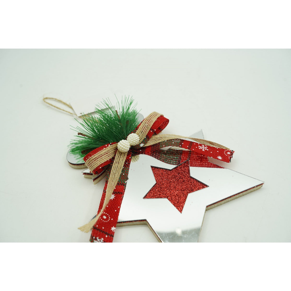 Ornament brad, Vivimall, Stea, Argintiu, Lucios, 14*17CM, Acril, Interior/ Exterior - vivimall.ro