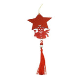 Ornament brad, Flippy, Stea, Om de zapada, Rosu, Lucios, 10*28CM, Acril, Interior/ Exterior - vivimall.ro