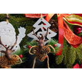 Ornament de brad cerb cu pom de craciun, Vivimall, multicolor, lemn, 18 cm - vivimall.ro