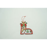 Ornament de brad cerb, Vivimall, multicolor, lemn, 10 cm - vivimall.ro