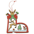 Ornament de brad cerb, Vivimall, multicolor, lemn, 10 cm - vivimall.ro