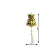 Ornament de brad clopotel cu paiete model 2, Vivimall, auriu, lemn, 36 cm - vivimall.ro