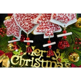 Ornament De Brad Clopotel Din Tweed, /Rosu, Lemn, 18 Cm