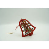 Ornament de brad clopotel, Vivimall, multicolor, lemn, 10.5x9.5 cm - vivimall.ro