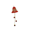 Ornament de brad clopotel, Vivimall, rosu, lemn/textil, 36 cm - vivimall.ro