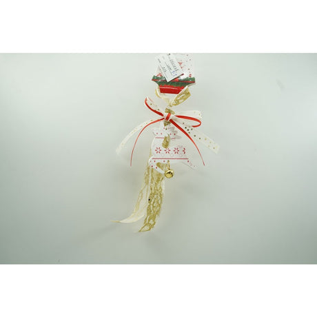 Ornament de brad craciun cerb, Vivimall, alb, lemn, 25 cm - vivimall.ro