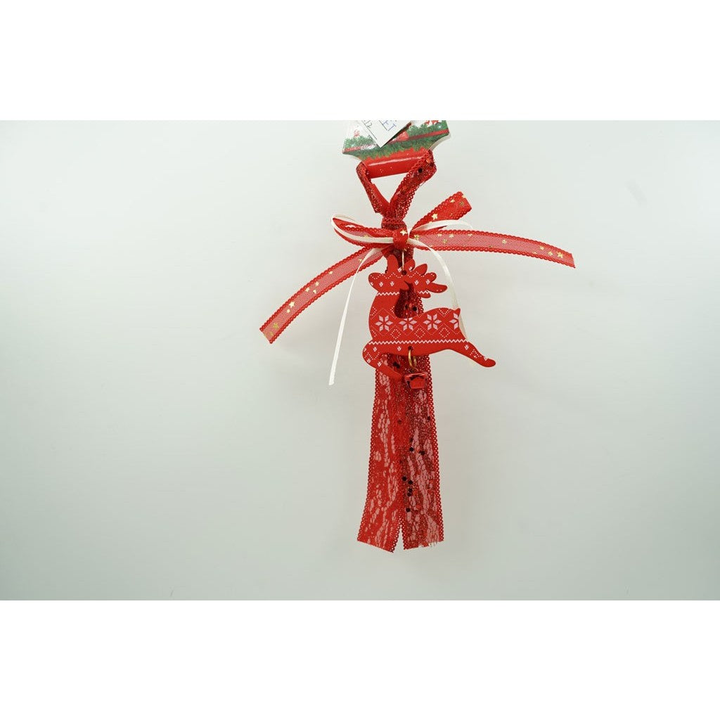 Szarvas Karácsonyfa Dísz, Fa, 25 Cm