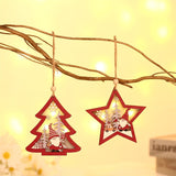 Ornament Elf din lemn cu LED aprins în întuneric, efect decorativ multicolor