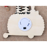 Ornament de Brad, Flippy, cu Lumini LED, din Lemn, Figurina Spargatorul de Nuci, Model Masina, Multicolor - vivimall.ro