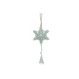 Ornament de brad fulg de nea, Vivimall, alb, metal, 20 cm - vivimall.ro