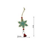 Ornament de brad fulg de nea, Vivimall, multicolor, lemn, 18 cm - vivimall.ro
