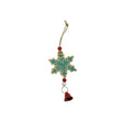 Ornament de brad fulg de nea, Vivimall, multicolor, lemn, 18 cm - vivimall.ro