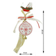 Ornament de brad medalion, Vivimall, alb, lemn, 25 cm - vivimall.ro