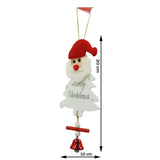Ornament de brad mos craciun, Vivimall, alb, lemn, 20 cm - vivimall.ro