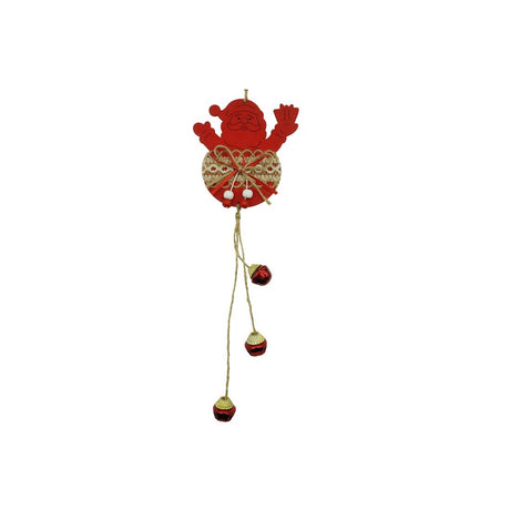 Mikulásfa dísz, fa/textil, 36 cm 