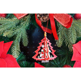 Ornament de brad mos craciuni in brad, Vivimall, multicolor, lemn, 10.5x9.5 cm - vivimall.ro