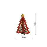 Ornament de brad mos craciuni in brad, Vivimall, multicolor, lemn, 10.5x9.5 cm - vivimall.ro