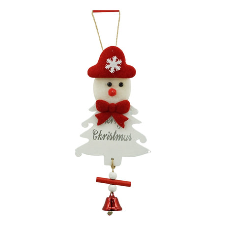 Ornament de brad om de zapada, Vivimall, alb, lemn, 20 cm - vivimall.ro