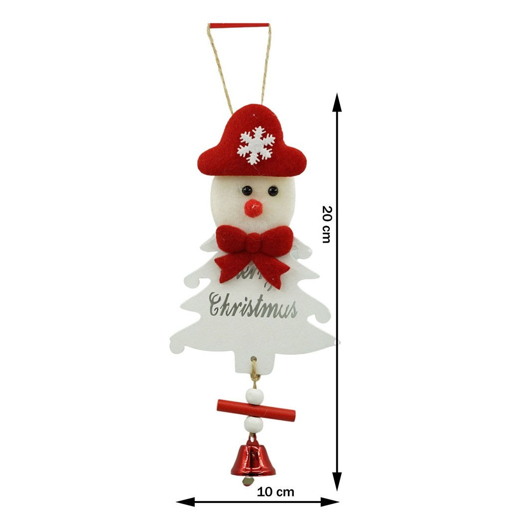 Hóember Karácsonyi Dísz, Fa, 20 Cm