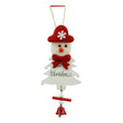 Ornament de brad om de zapada, Vivimall, alb, lemn, 20 cm - vivimall.ro
