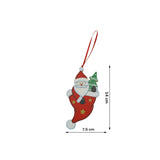 Hóember Harisnyában Karácsonyfadísz, Fa, 14 Cm 