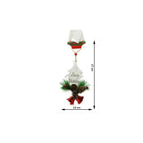 Ornament de brad pom de craciun, Vivimall, alb, lemn, 17 cm - vivimall.ro