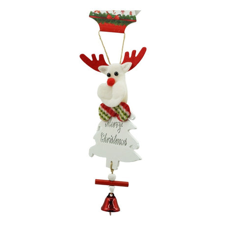 Ornament de brad ren, Vivimall, alb, lemn, 20 cm - vivimall.ro