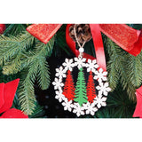 Ornament de brad trei brazi, Vivimall, multicolor, lemn, 12 cm - vivimall.ro