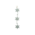 Ornament de brad trei fulgi de nea, Vivimall, alb, metal, 30 cm - vivimall.ro