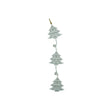 Ornament de brad trei pomi de craciun, Vivimall, alb, metal, 30 cm - vivimall.ro