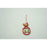Ornament de brad ursuleti, Vivimall, multicolor, lemn, 10 cm - vivimall.ro