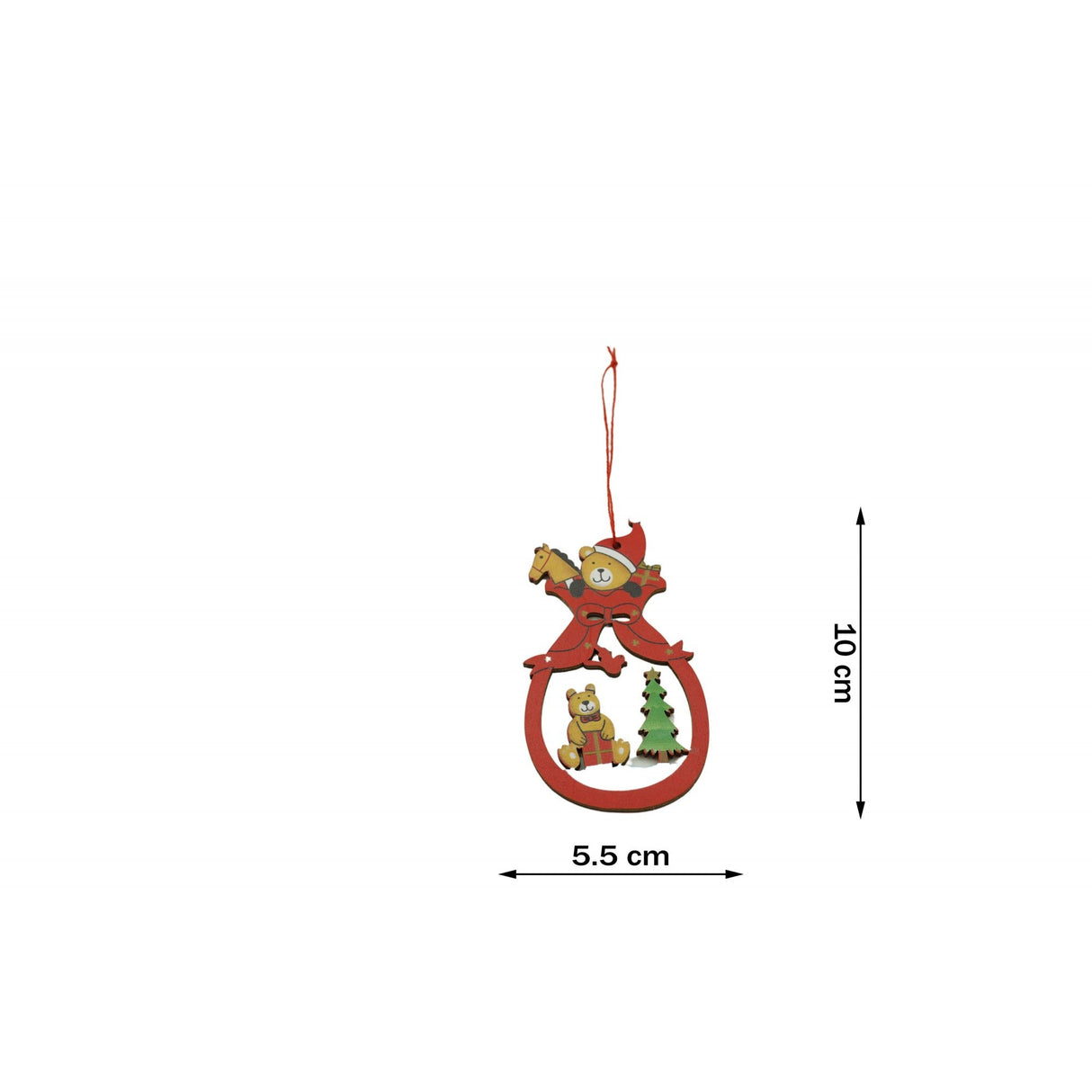 Plüssmackós Karácsonyi Dísz, Fa, 10 Cm 