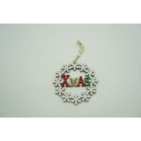 Ornament de brad Xmas, Vivimall, multicolor, lemn, 12 cm - vivimall.ro