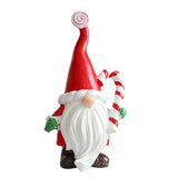 Ornament de Craciun din Rasina pentru Decor, Flippy, Model Spiridus, Decoratiune de Birou pentru Craciun, 14.5 x 7 x 5 cm, Rosu Alb - vivimall.ro