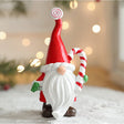 Ornament de Craciun din Rasina pentru Decor, Vivimall, Model Spiridus, Decoratiune de Birou pentru Craciun, 14.5 x 7 x 5 cm, Rosu Alb - vivimall.ro