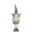 Ornament de Craciun ingeras, Vivimall, alb/gri, textil, 53 cm - vivimall.ro