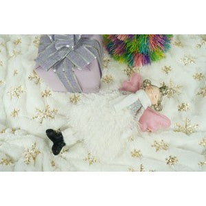 Karácsonyi Dísz Angyal, Textil, 34 Cm 