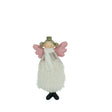Ornament de Craciun ingeras, Vivimall, alb, textil, 34 cm - vivimall.ro