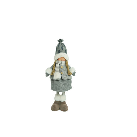 Karácsonyi Dísz Baba, /Fehér, Textil, 43 Cm 