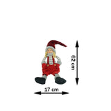 Ornament De Craciun Papusa, Rosu/, Textil, 62 Cm