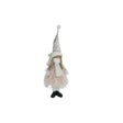 Ornament de Craciun papusa, Vivimall, roz/alb, textil, 44 cm - vivimall.ro