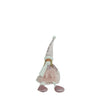 Ornament de Craciun papusa, Vivimall, roz/alb, textil, 50 cm - vivimall.ro