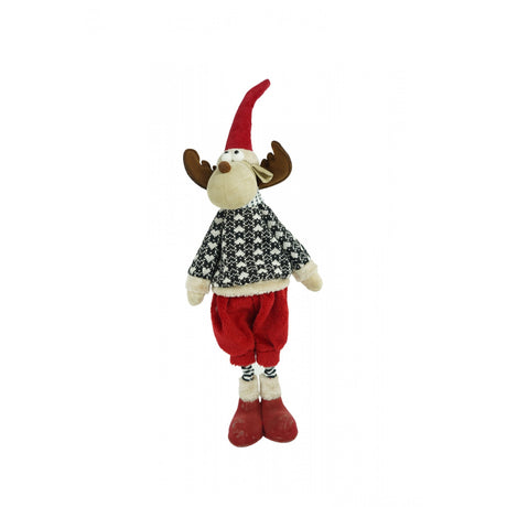 Rénszarvas Karácsonyi Dísz, Textil, 68 Cm 