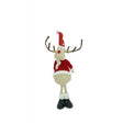 Ornament de Craciun ren, Vivimall, rosu/alb, textil, 55 cm - vivimall.ro