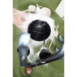 Ornament de Craciun ren pe schiuri model 2, Flippy, alb/verde, textil, 33 cm - vivimall.ro