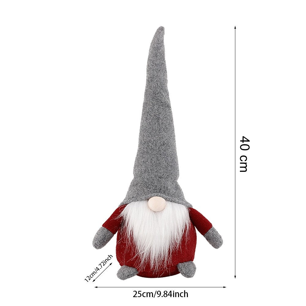 Karácsonyi Dísz Manó, Kalap, Textil, 40 Cm, Piros 