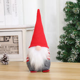 Ornament de Craciun Spiridus, Caciula Rosie Impletita, Vivimall, Material Textil, 25 cm, Multicolor - vivimall.ro