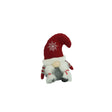 Ornament de Craciun spiridus, Vivimall, gri/rosu, textil, 19 cm - vivimall.ro